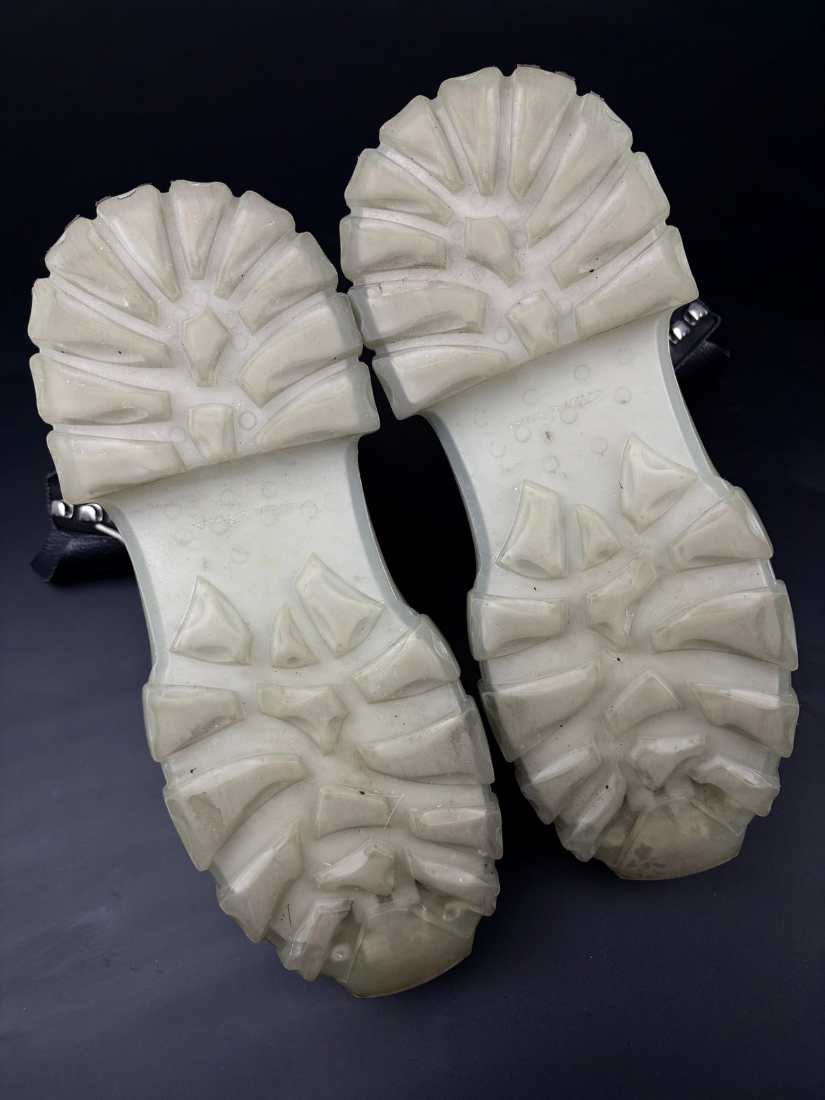Rick Owens Bozo Laced Up Transparent Boots