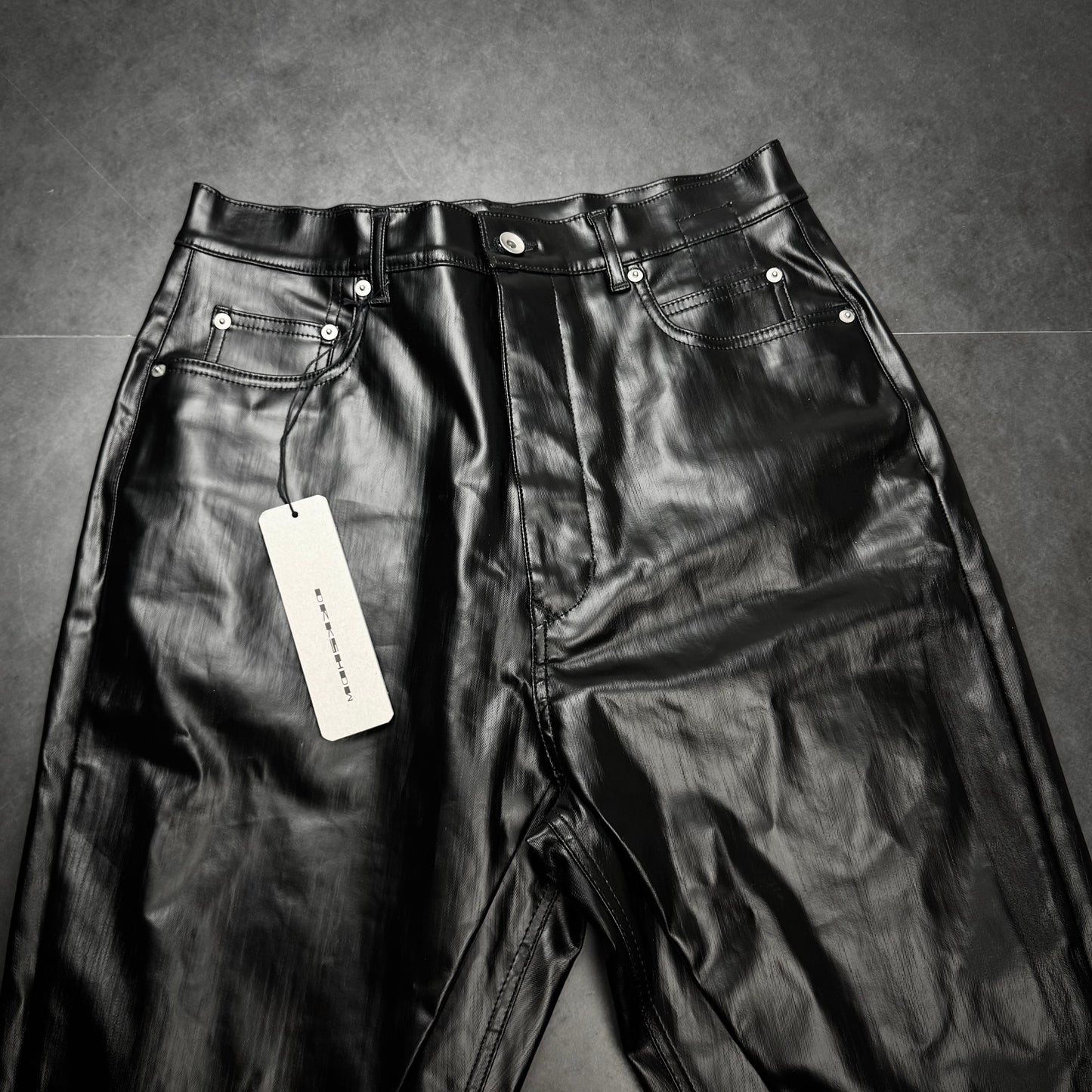 Rick owens „detroit cut“ leather/wax look bolan sample