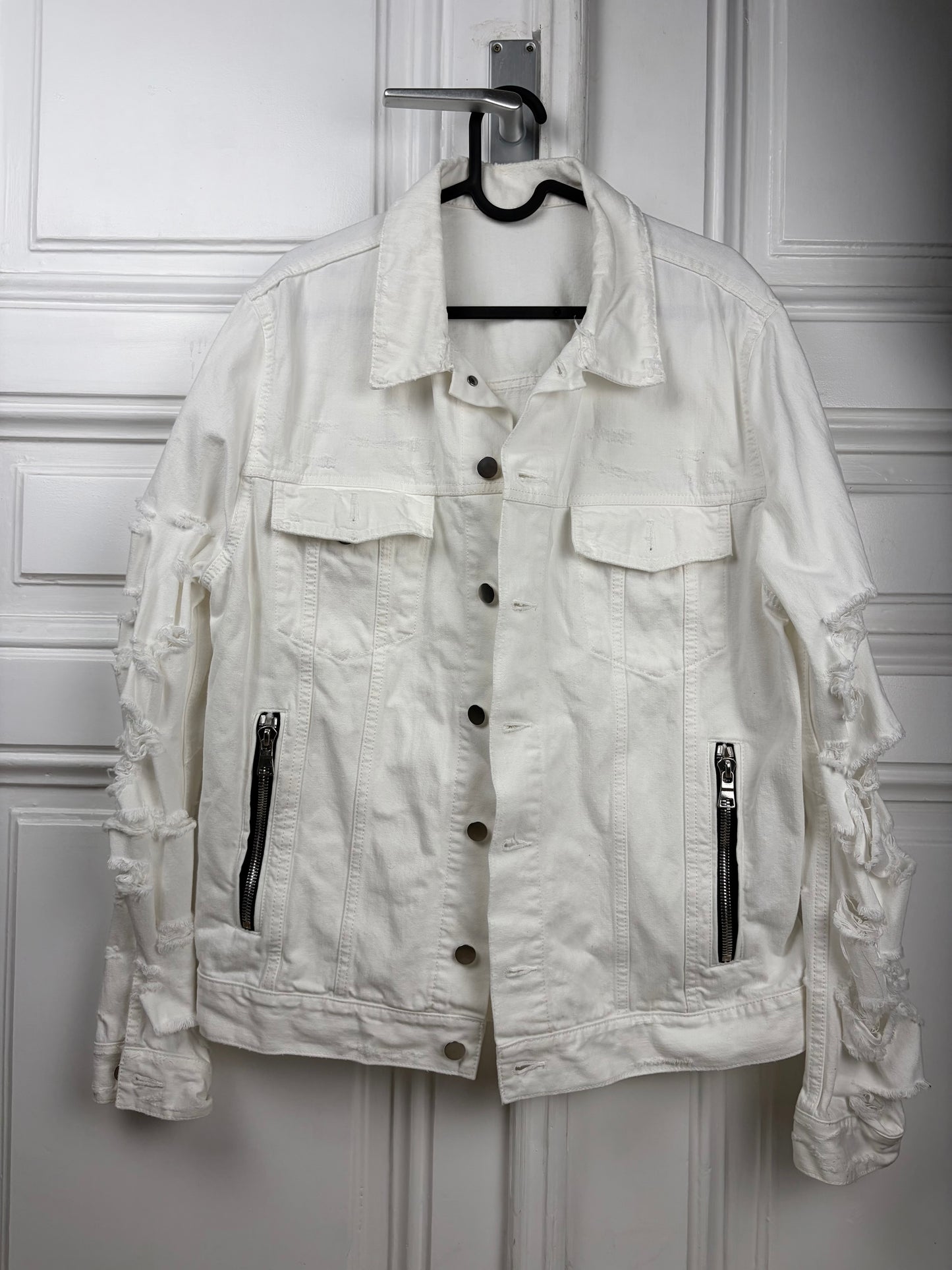 Balmain decarnin era slashed denim jacket