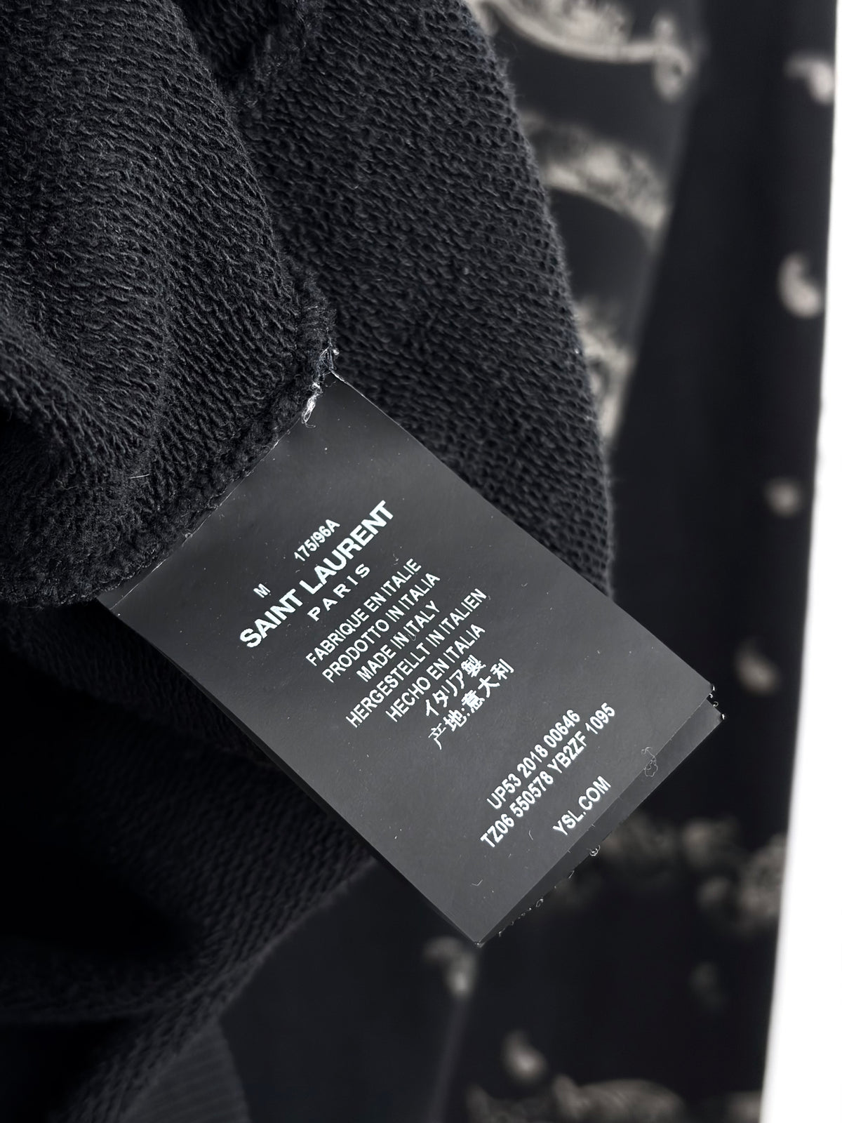 Saint Laurent Paisley Hoodie