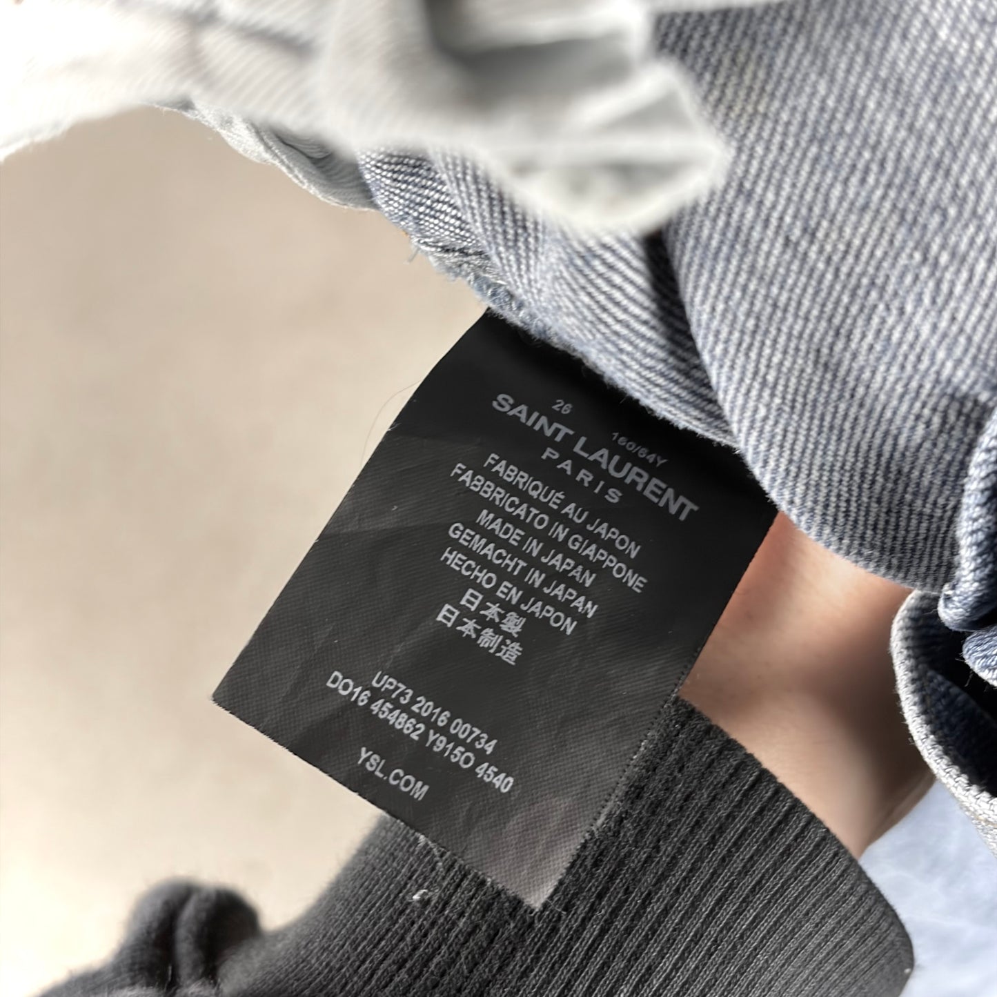 Saint Laurent 2016 D01 Distressed Denim
