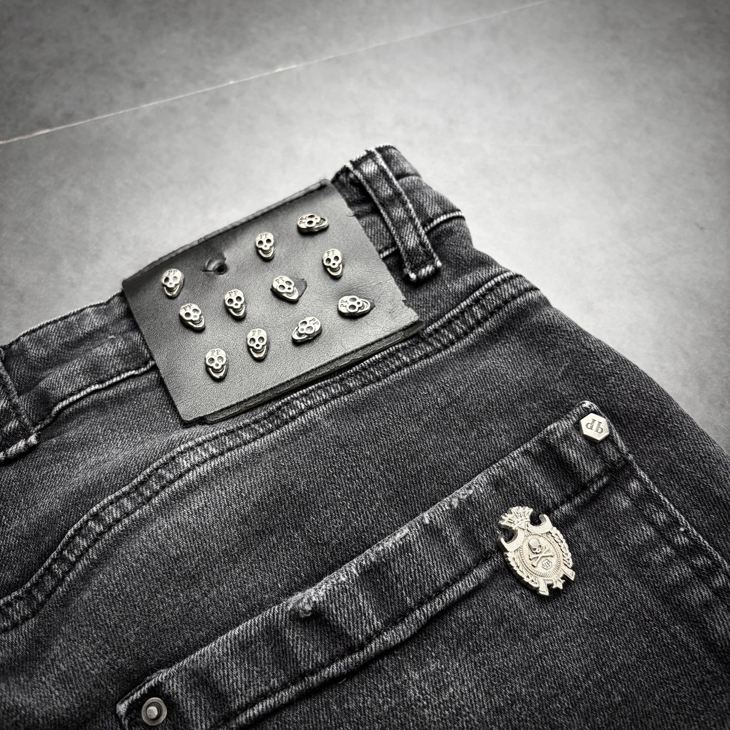 Philipp plein skull patch denim