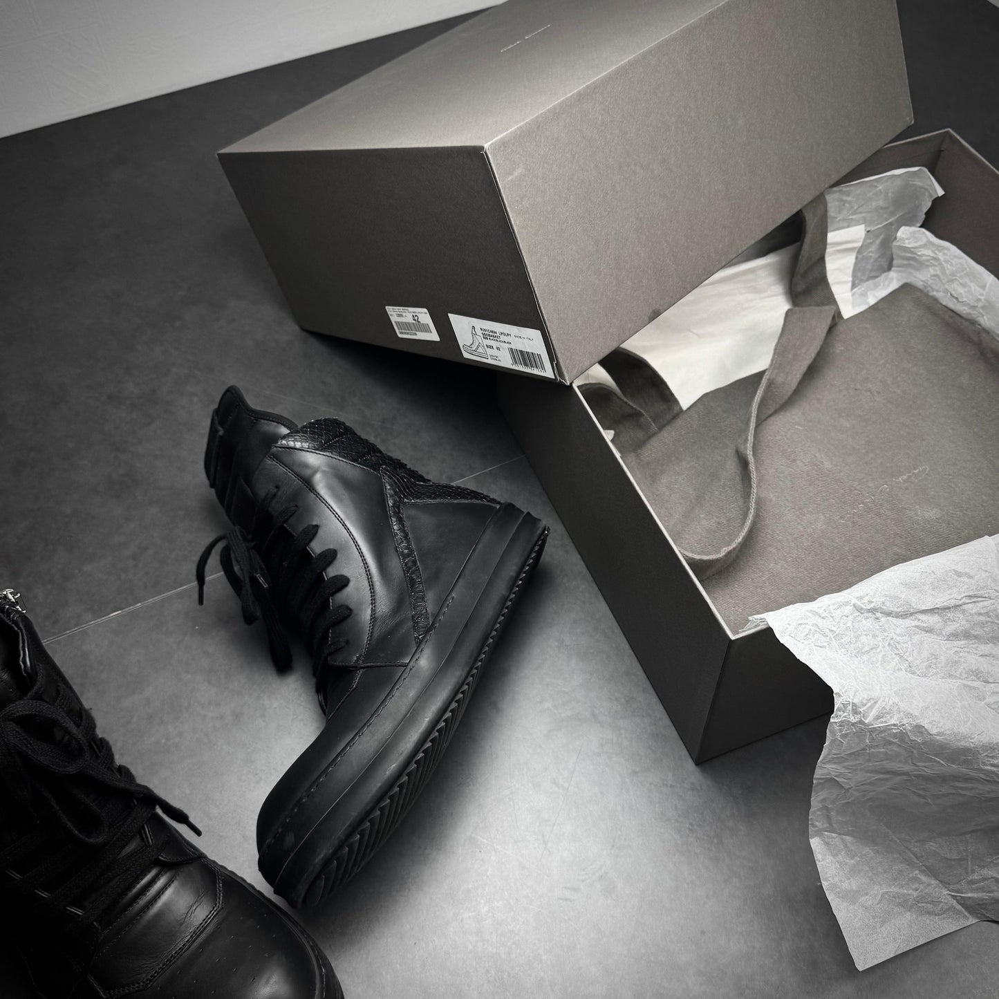 Rick owens python geobaskets