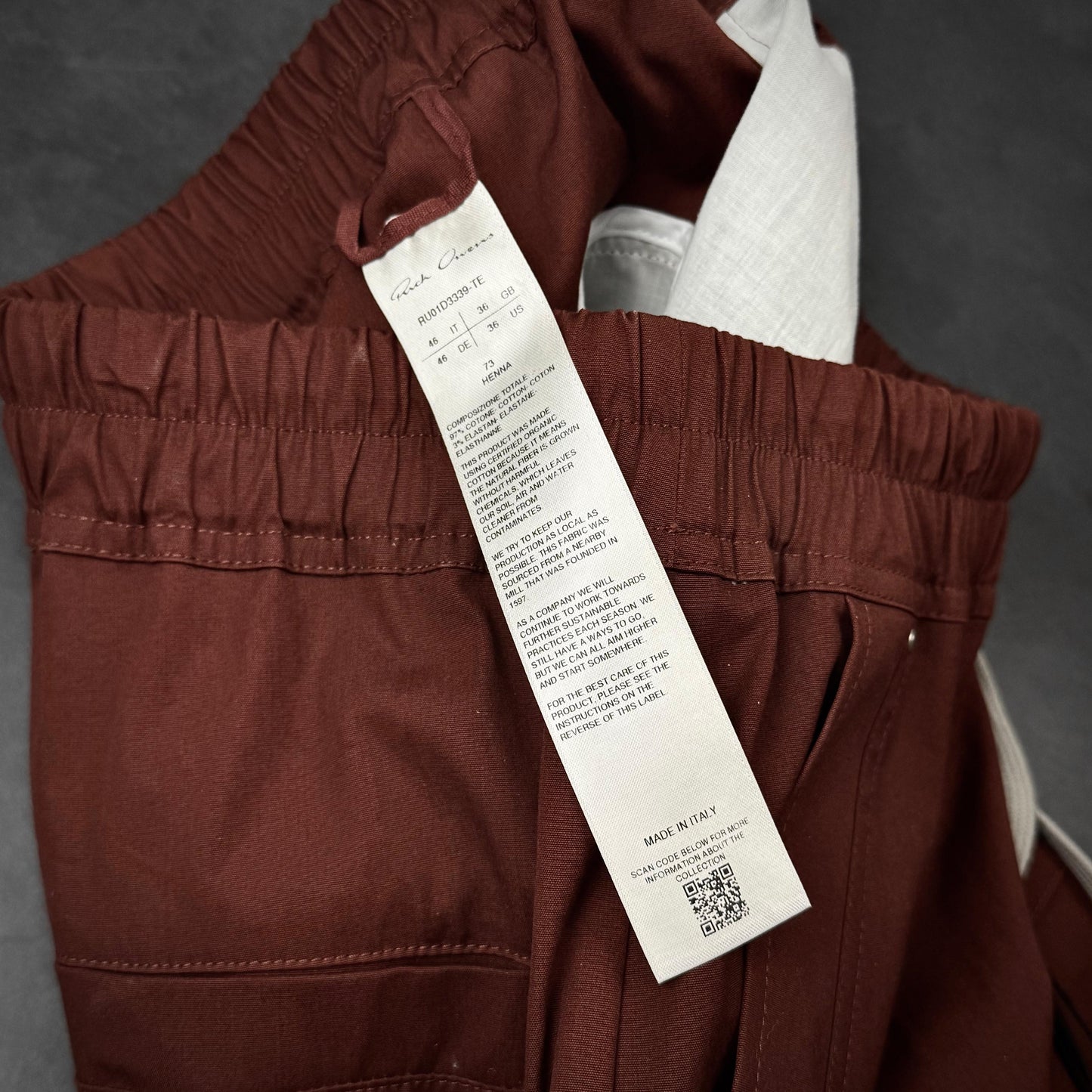 Rick owens red LIDO cargo bela