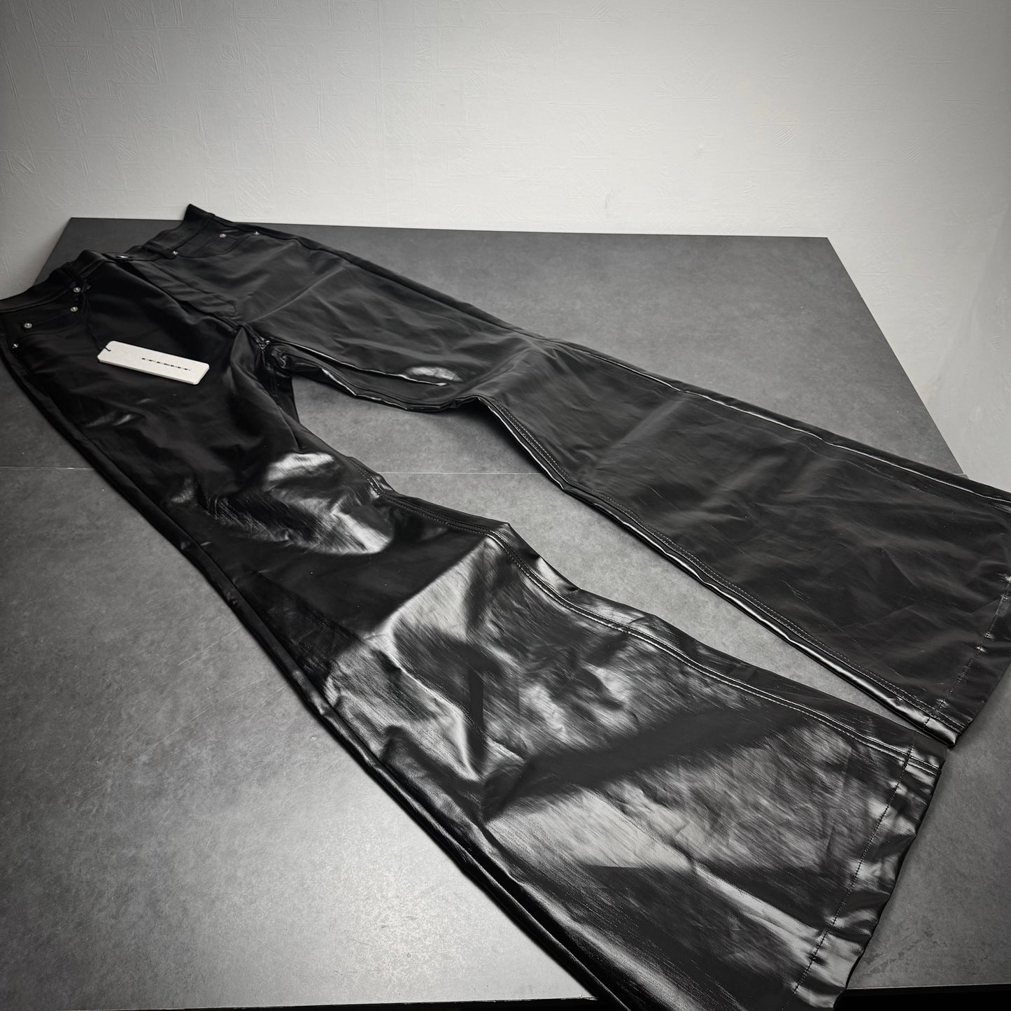 Rick owens „detroit cut“ leather/wax look bolan sample
