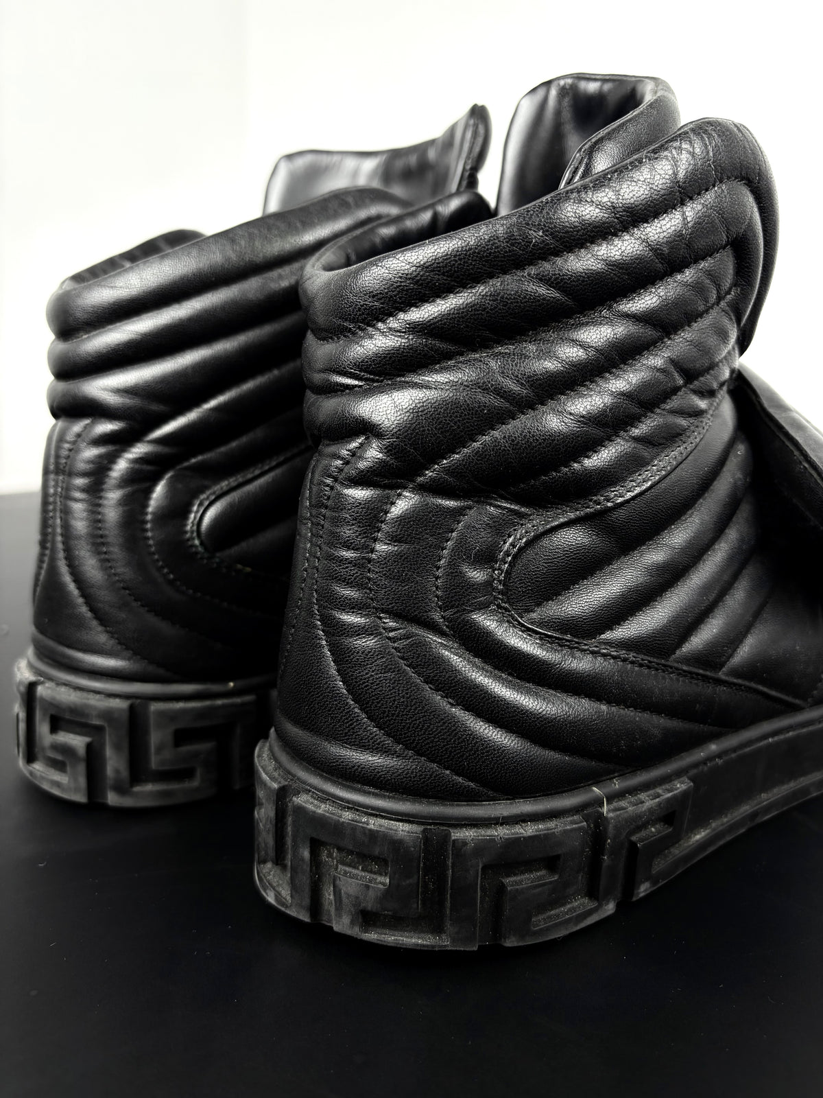 Versace SS/14 Quilted High Top Strap Sneaker