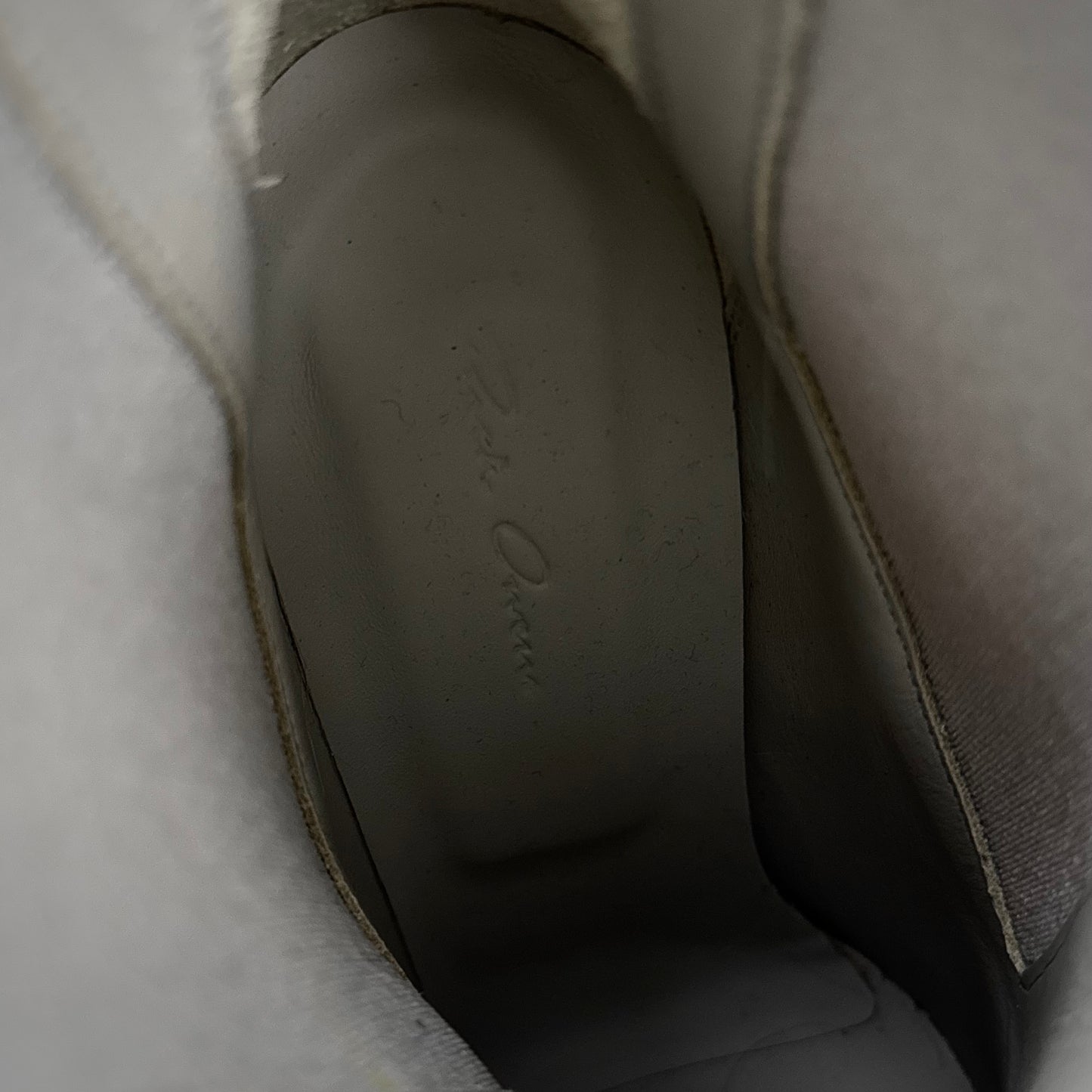 Rick Owens „Pearl Milk“ Cowfur Kiss Heels AW/22