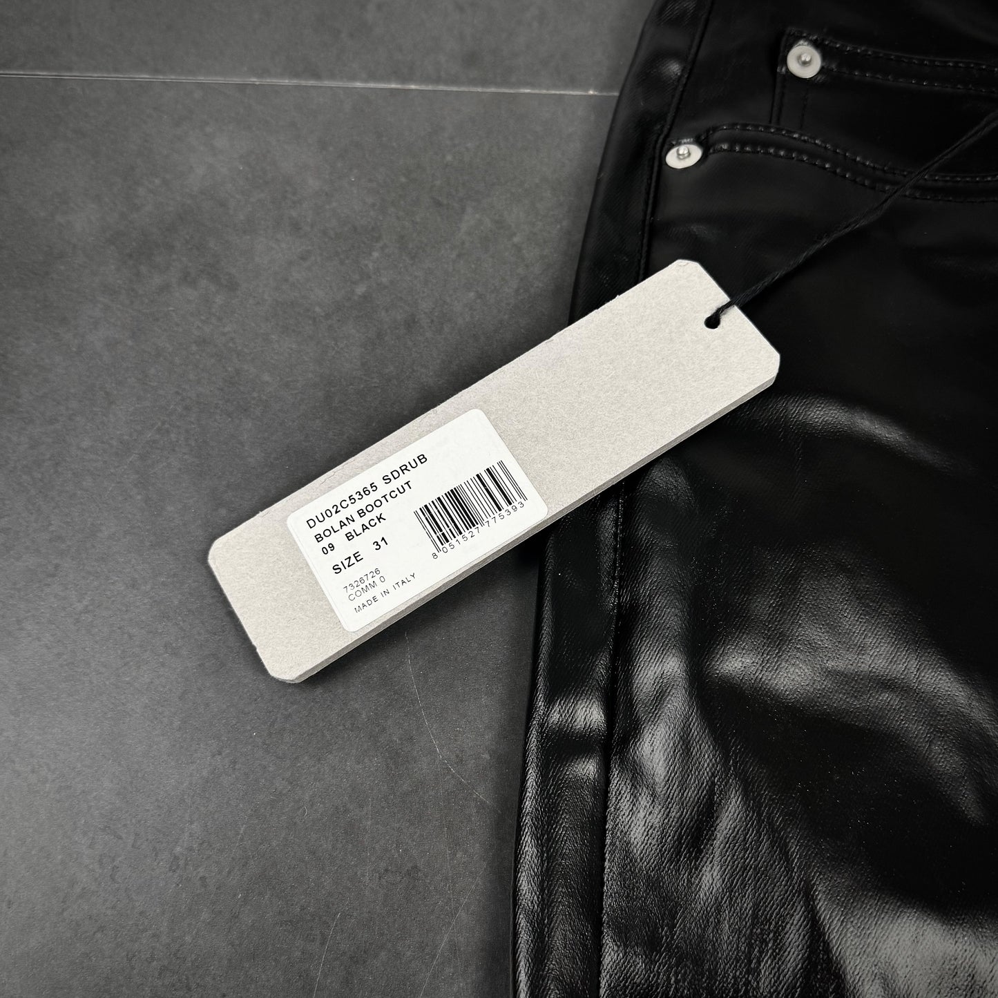 Rick owens „detroit cut“ leather/wax look bolan sample