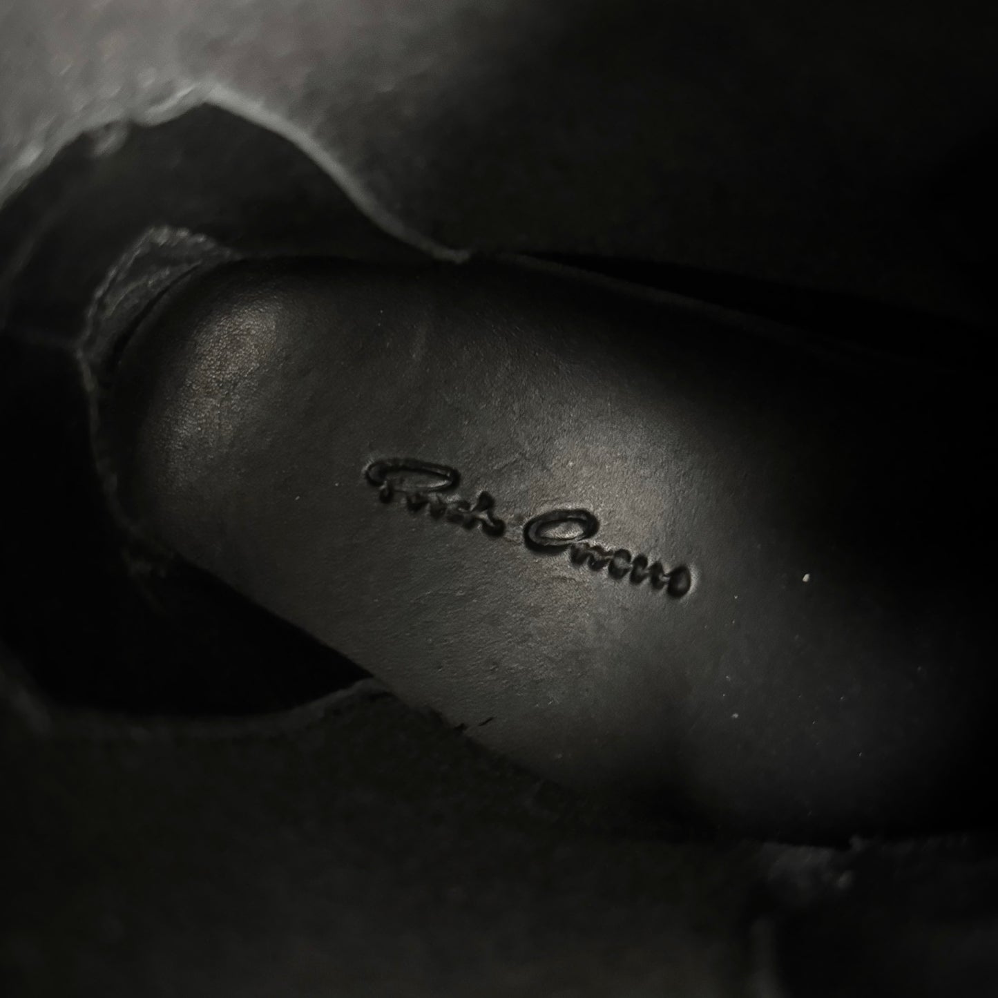 Rick Owens Black Ponyhair Bozo Boots