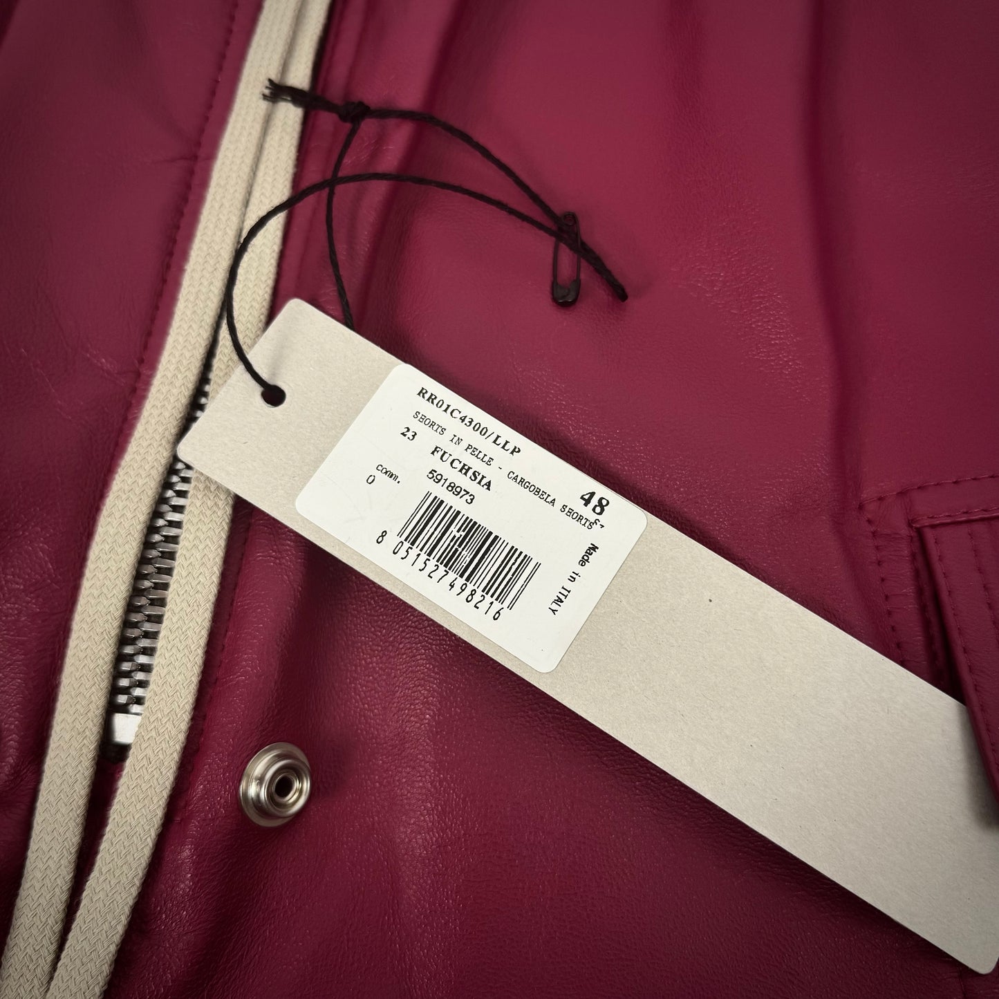 Rick Owens „Cargobela“ SAMPLE Leather Shorts