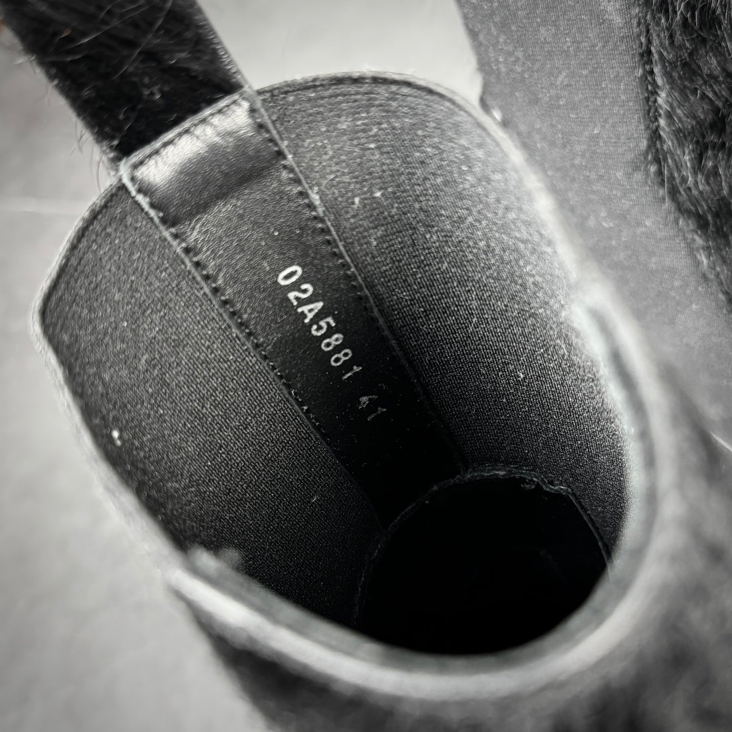 Rick Owens Black Ponyhair Bozo Boots