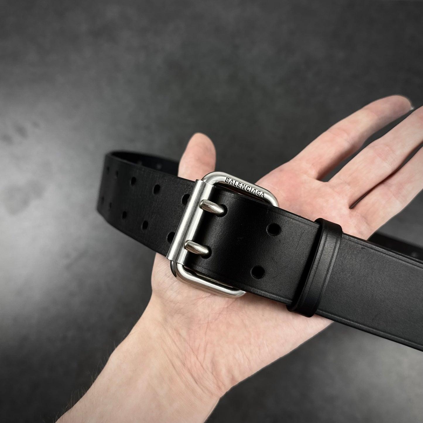 Balenciaga Double Prong Chunky Belt