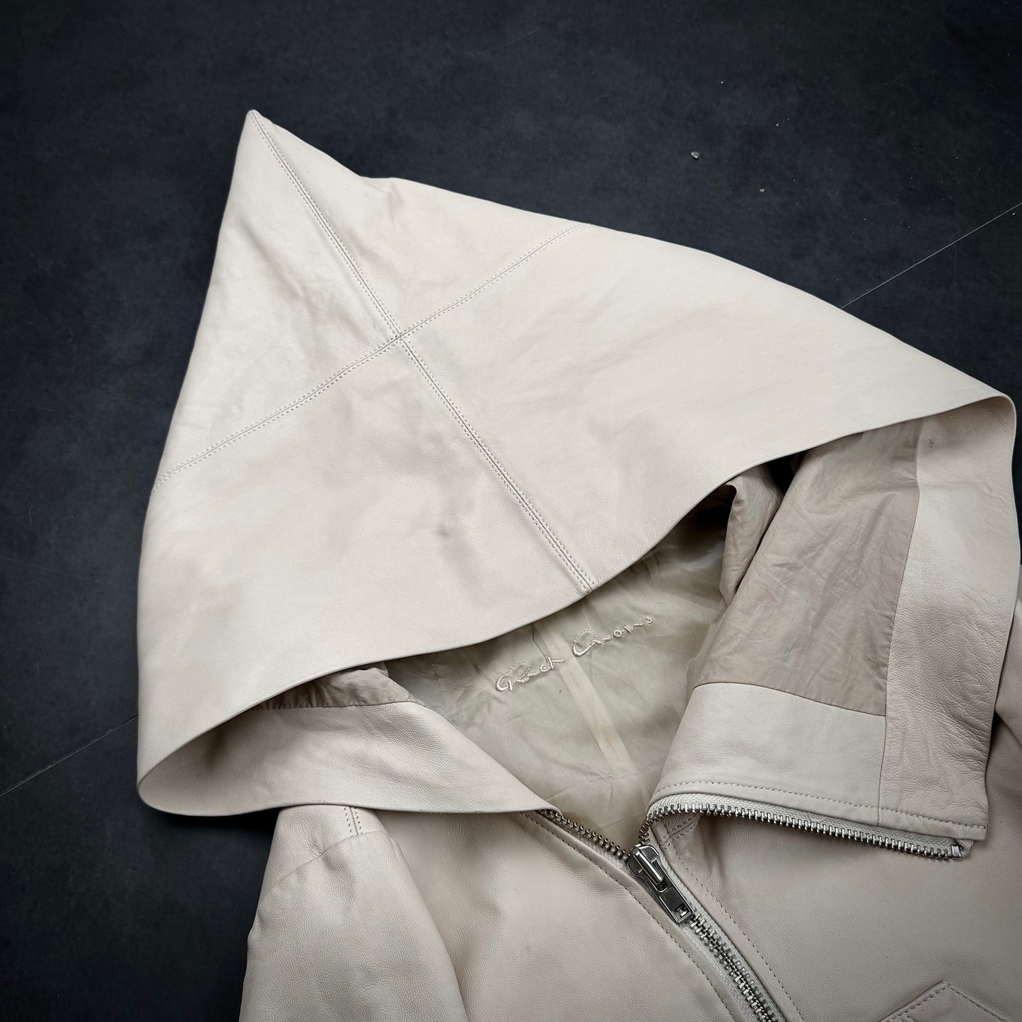Rick Owens 2014 Olmar&Mirta Full Leather Wizard Hoodie