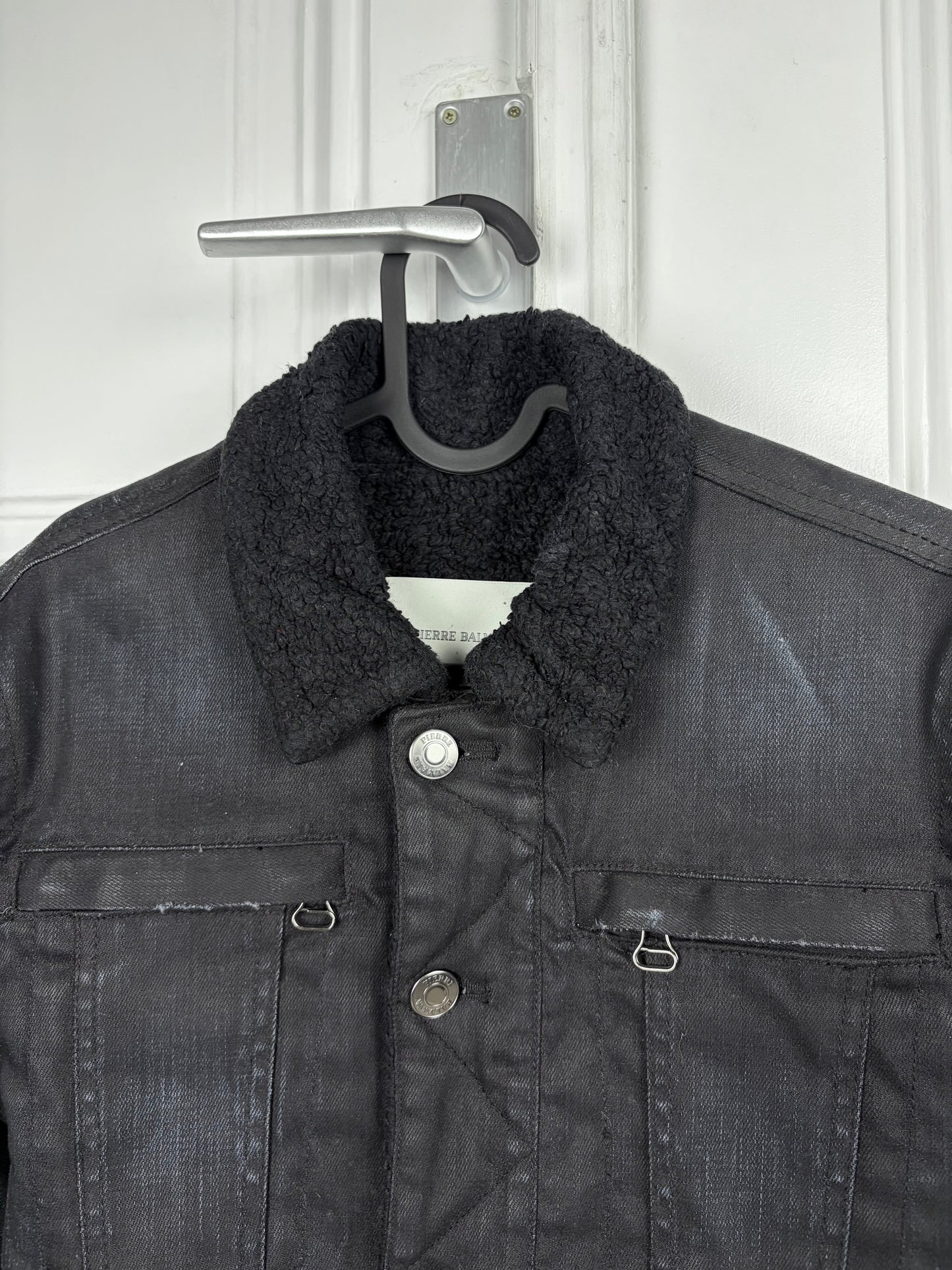 Balmain denim shearling jacket
