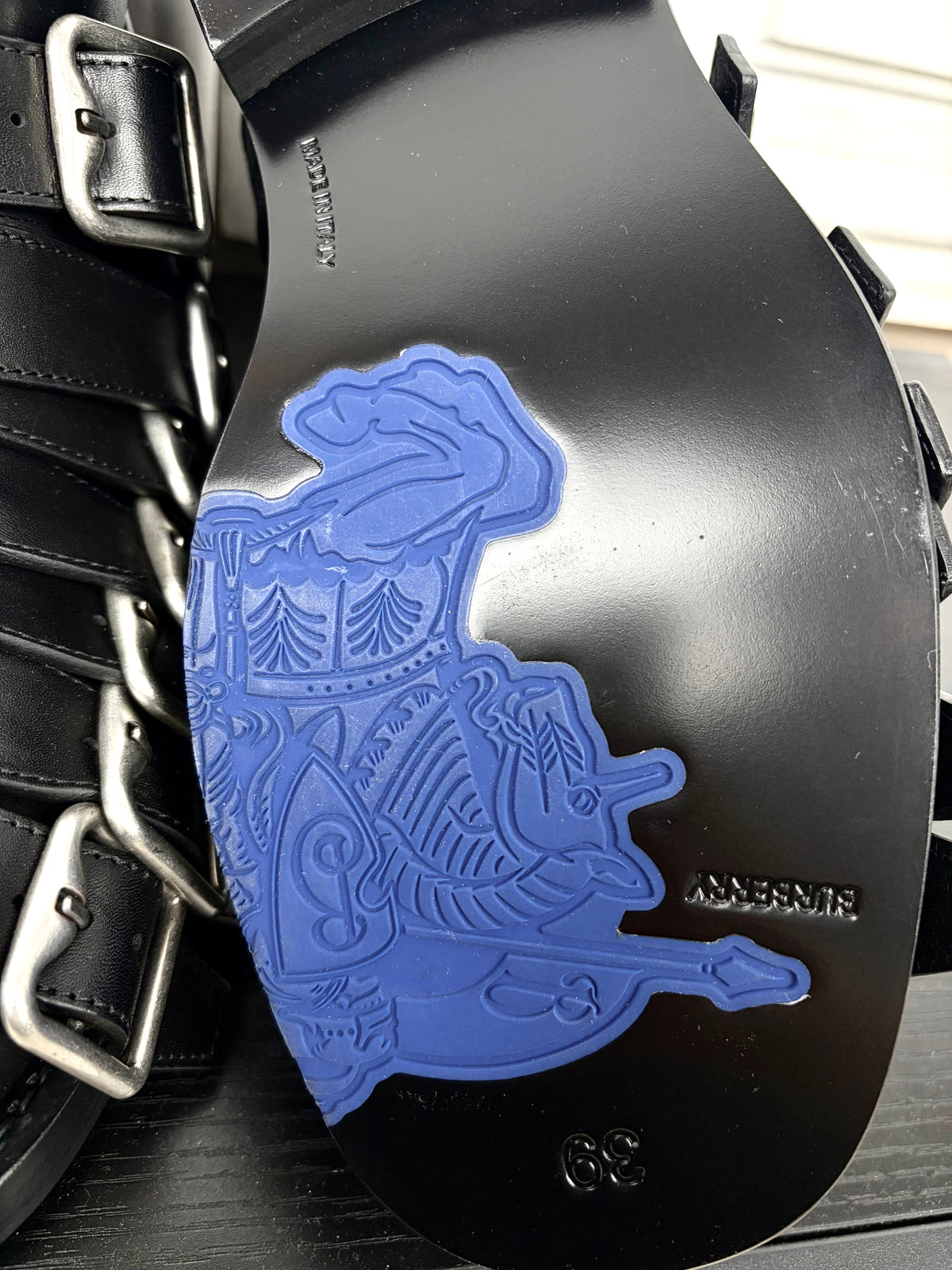 Burberry Multistrap Leather Buckle Boot