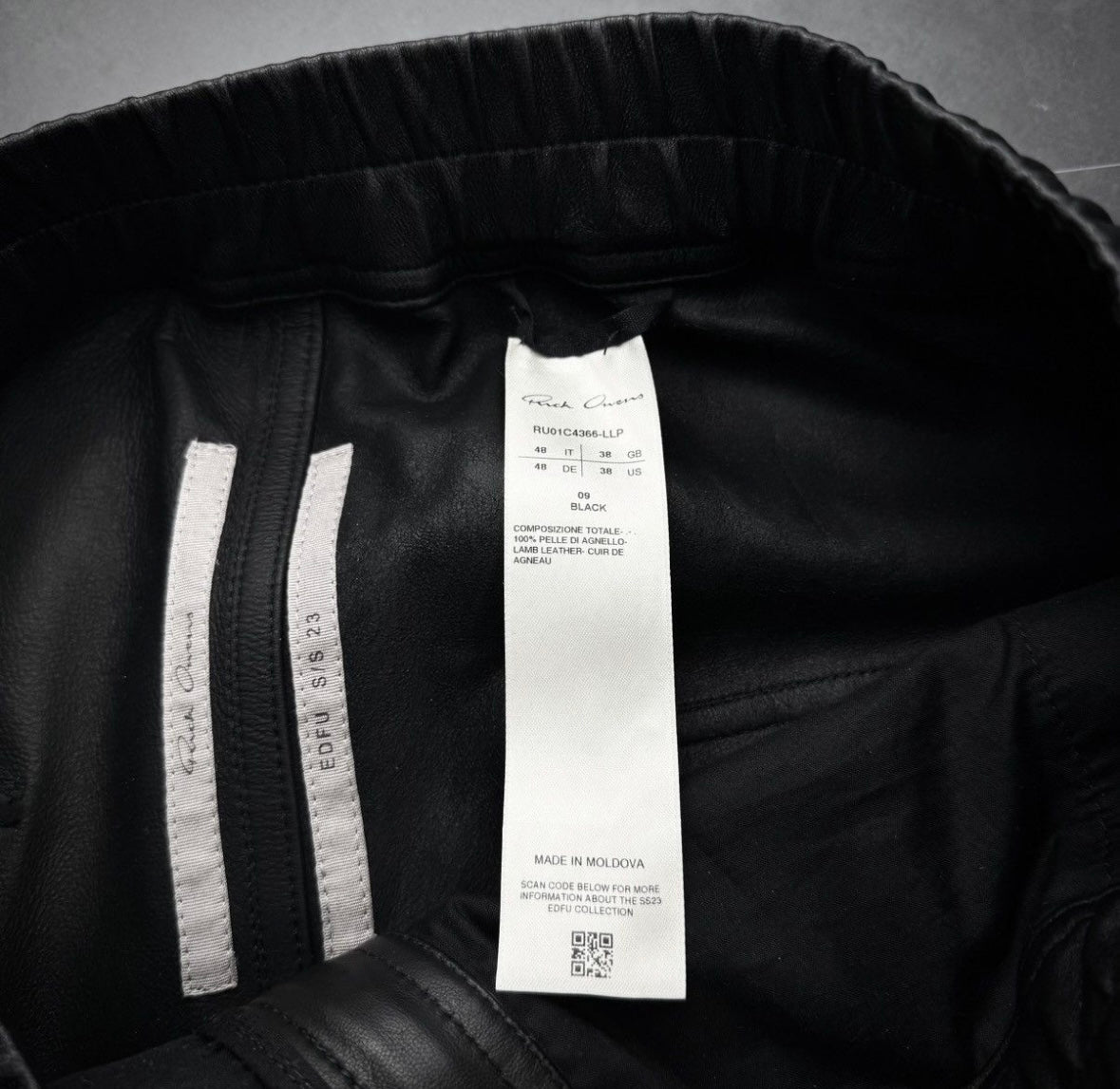 Rick owens "Leather" Bela S/S23 EDFU