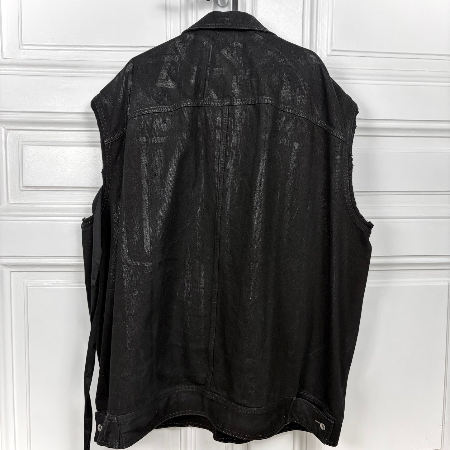 Rick Owens Waxed Denim Vest
