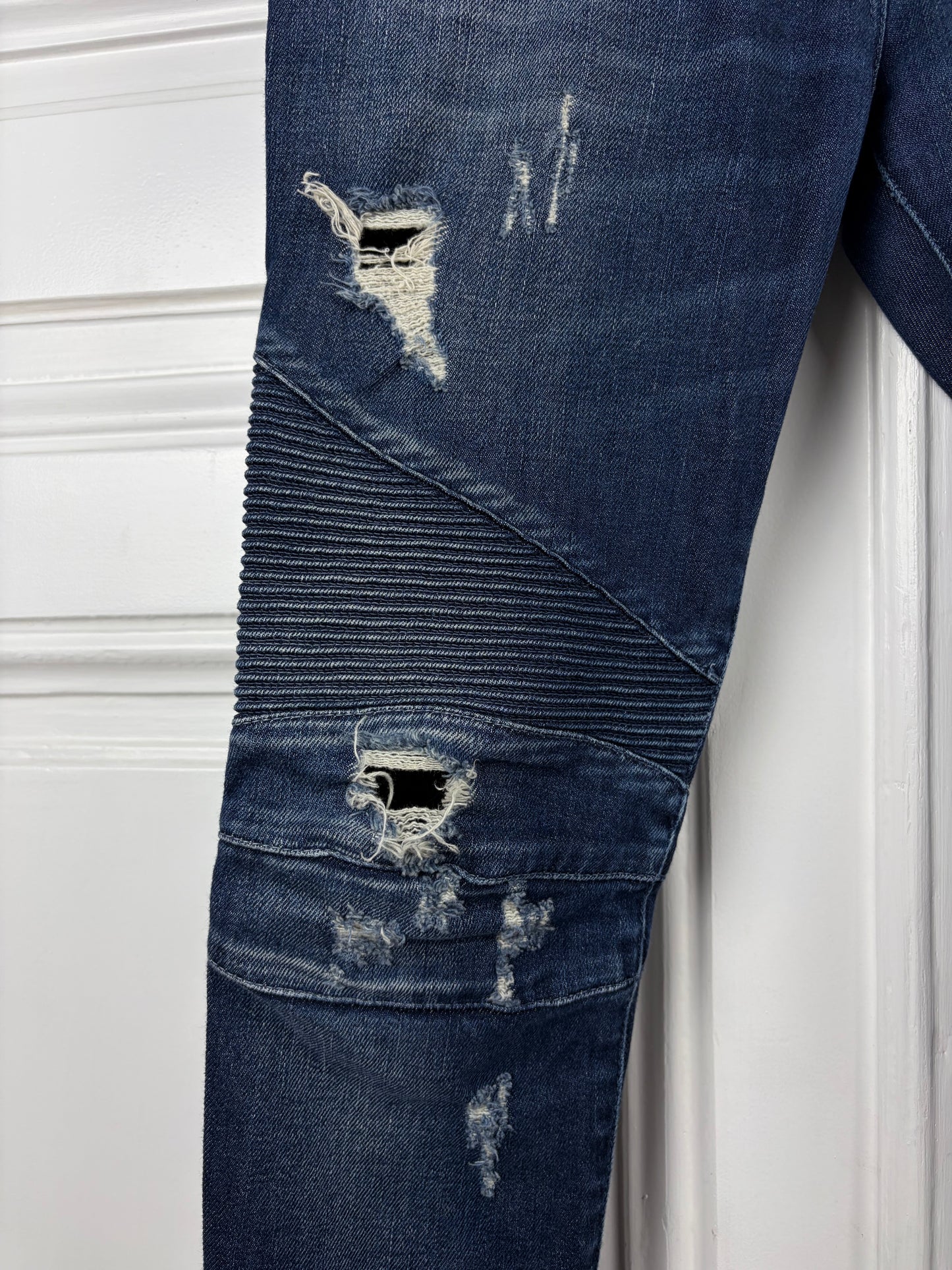 Balmain Crash Biker Denim