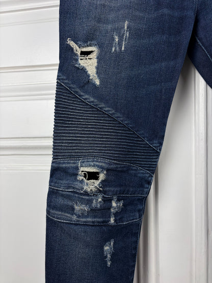 Balmain Crash Biker Denim