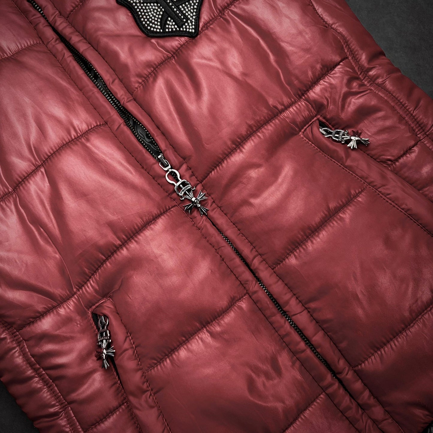 Philipp plein waxed puffer vest