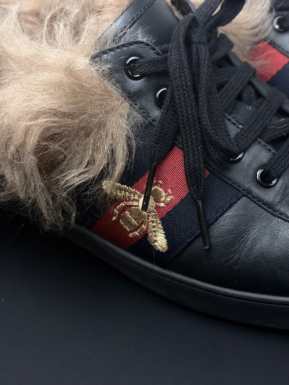 Gucci Fur Ace Sneaker