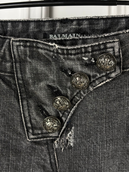 Balmain AW10 flared napoleon denim