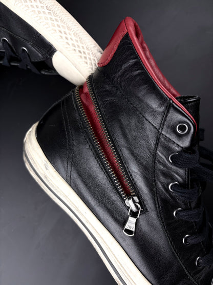 John Vervatos Leather Zip Sneaker