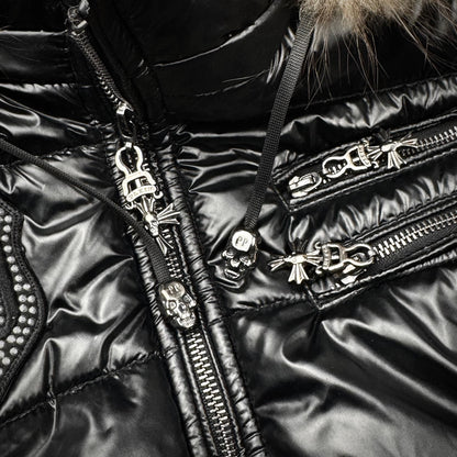 Philipp plein waxed puffer jacket