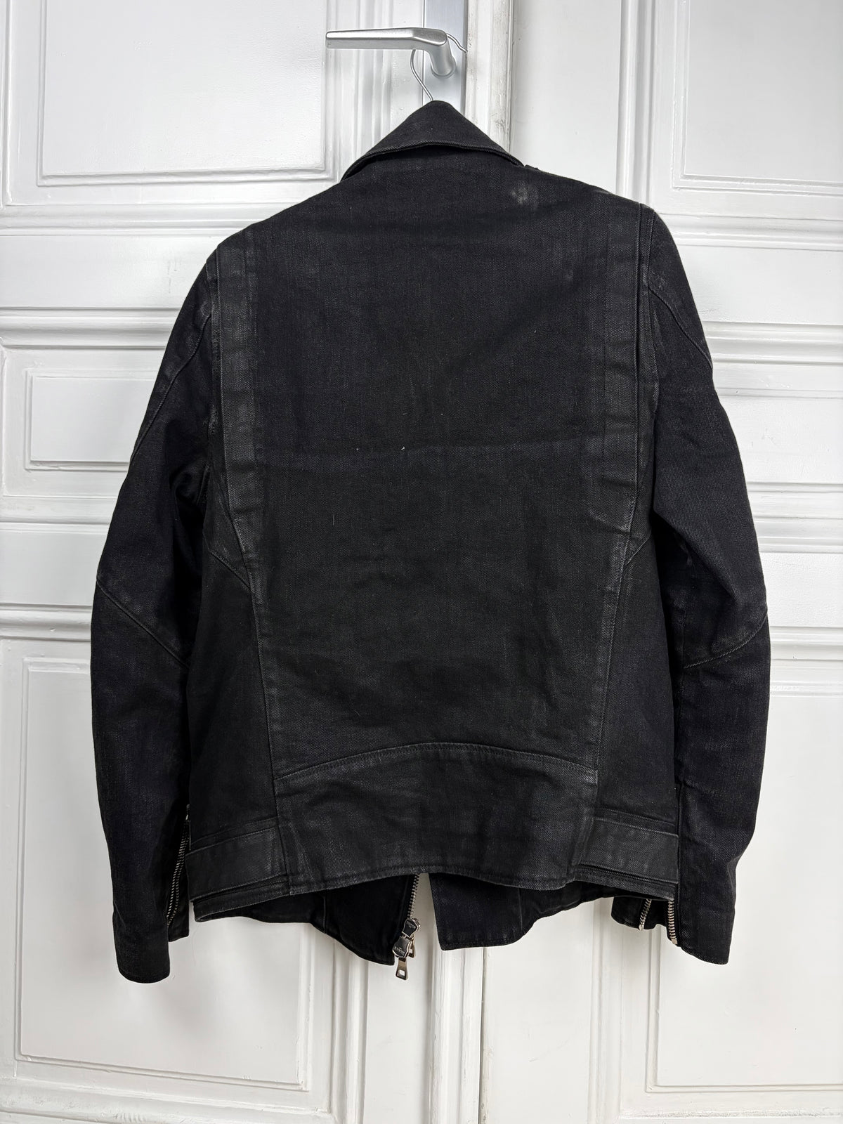 Balmain decarnin denim biker jacket