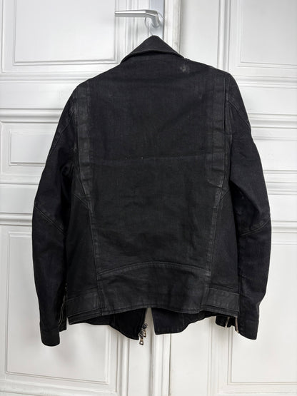 Balmain decarnin denim biker jacket