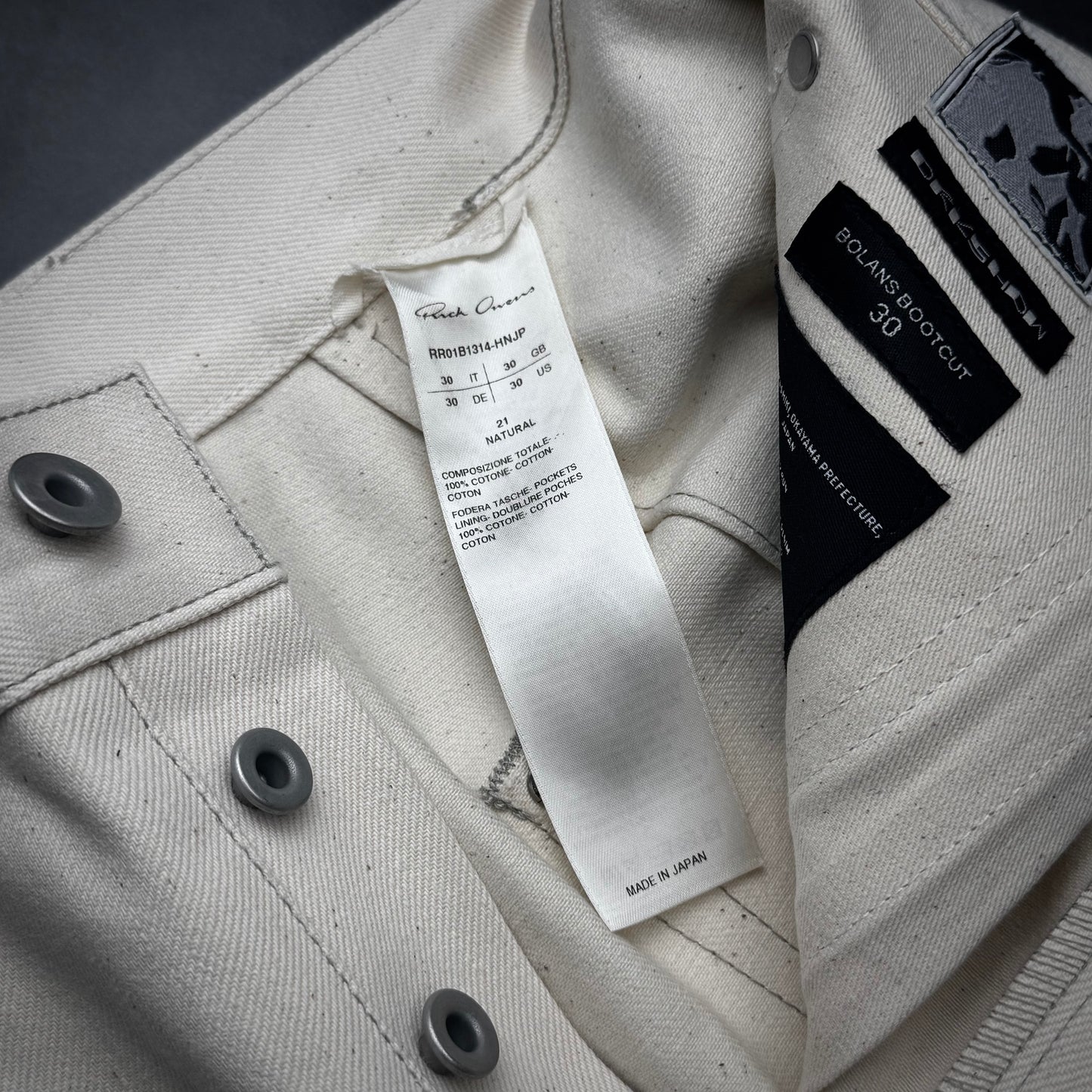 Rick Owens „Japanese Denim“ Bolan