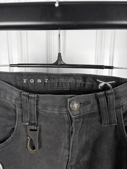 Roar patched denim