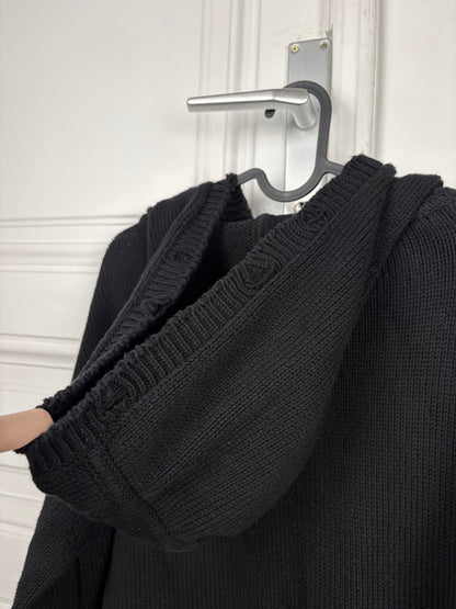 Saint Laurent Distressed Knit Hoodie
