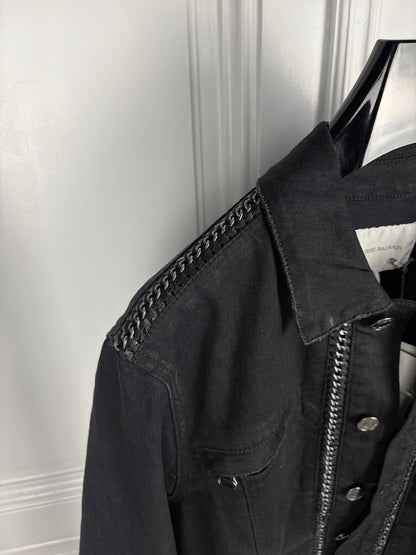 Balmain Denim Chain Biker Jacket