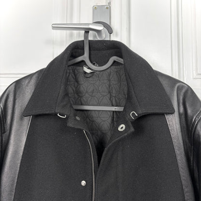 Dior Homme Wool Panel Leather Jacket
