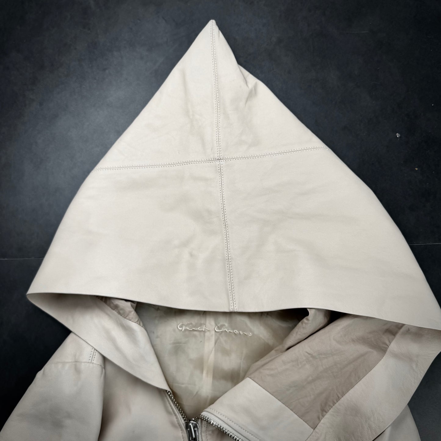 Rick Owens 2014 Olmar&Mirta Full Leather Wizard Hoodie