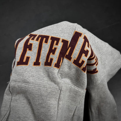 Vetements cropped split hoodie