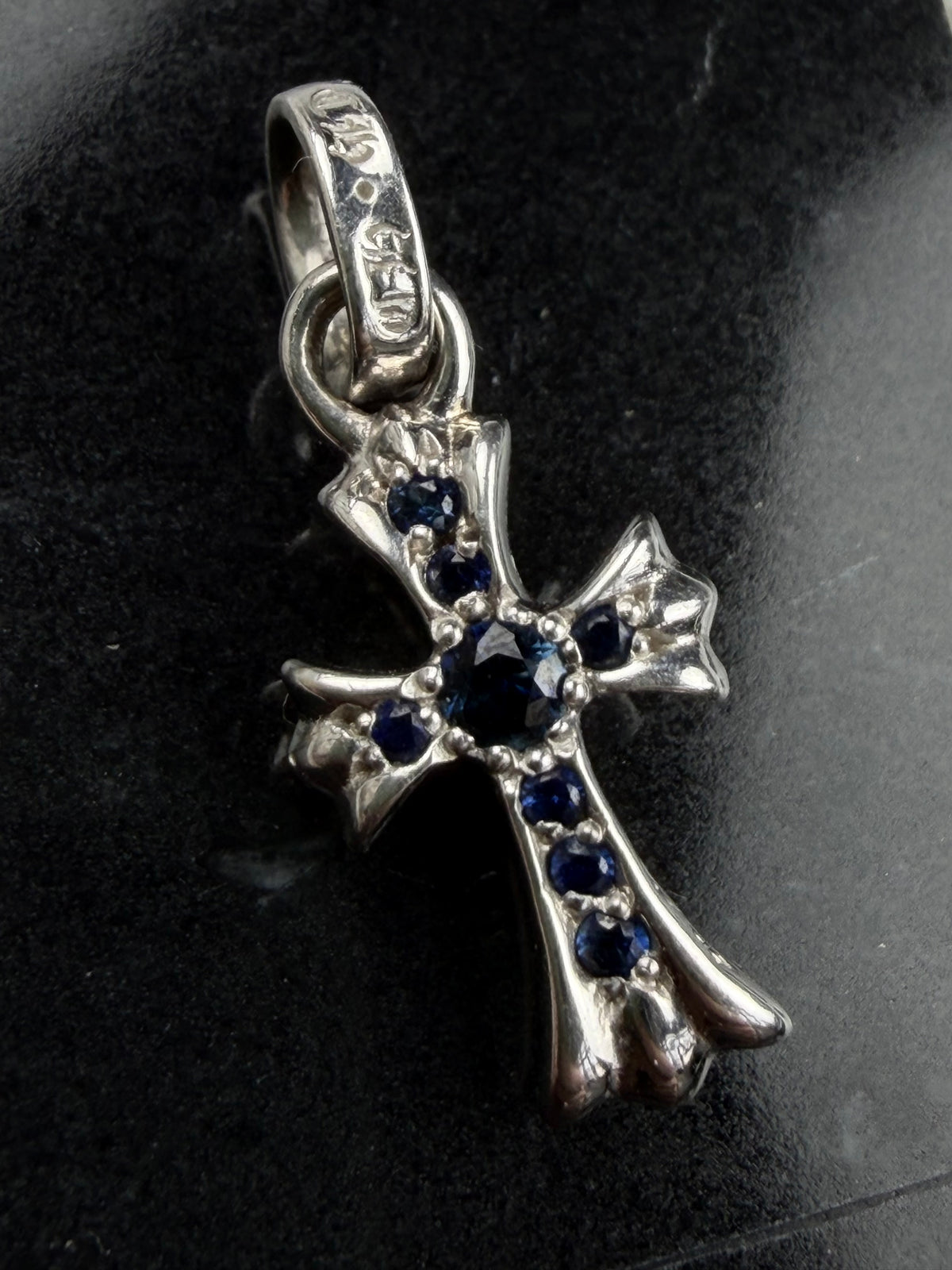 Chrome hearts 18k White Gold Babyfat Sapphire Pendant