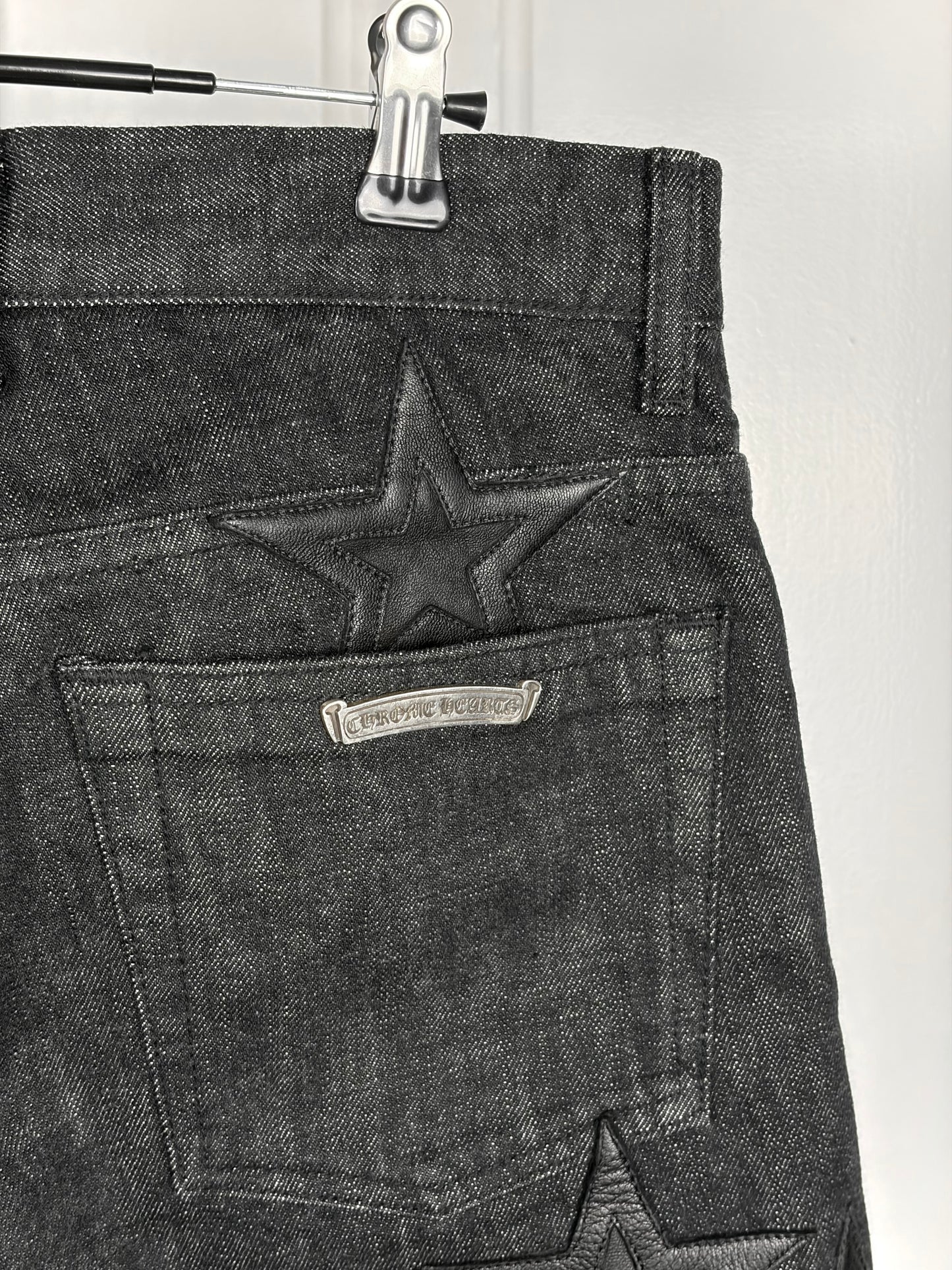 chrome hearts le fleur star patch denim