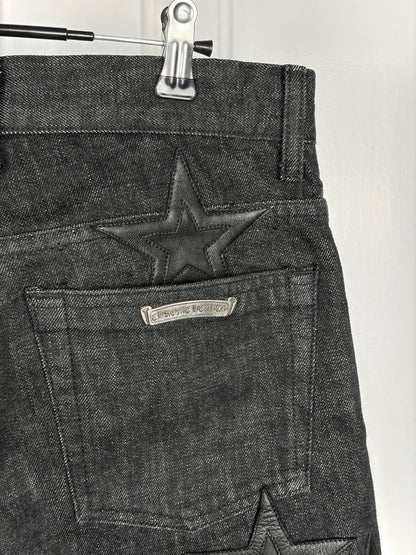 chrome hearts le fleur star patch denim