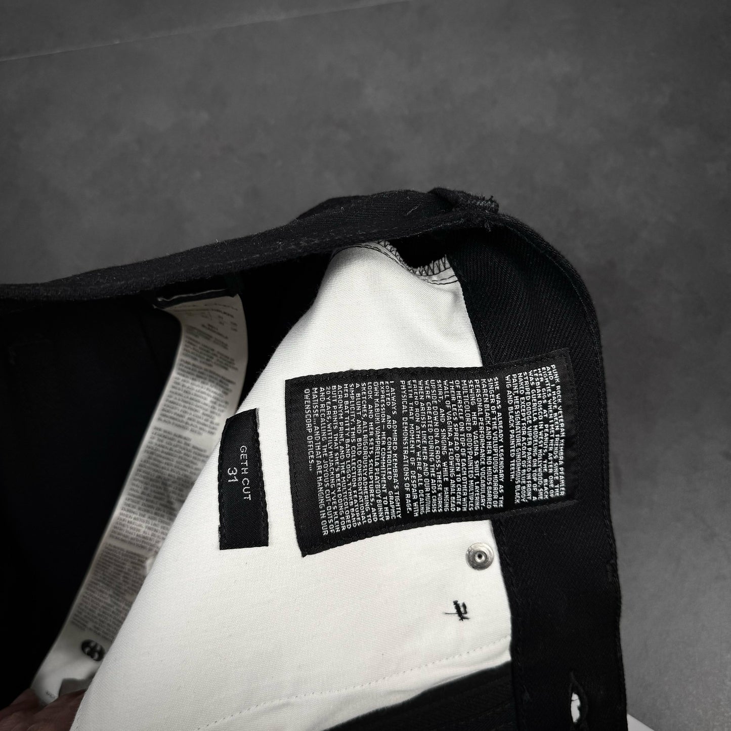Rick owens x Kembra "exclusive" geth cut