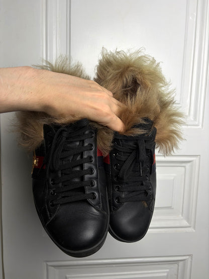 Gucci Fur Ace Sneaker