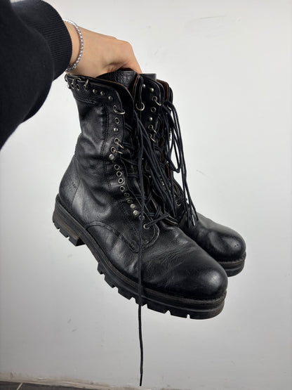 AS98 Pierced Military Boots