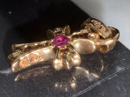 Chrome hearts 22k Yellow Gold Babyfat pink sapphire Pendant