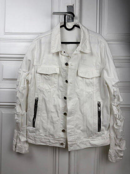 Balmain decarnin era slashed denim jacket