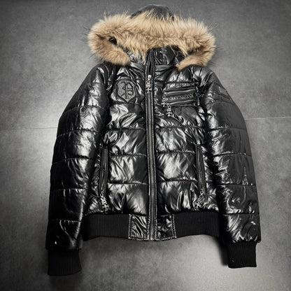 Philipp plein waxed puffer jacket