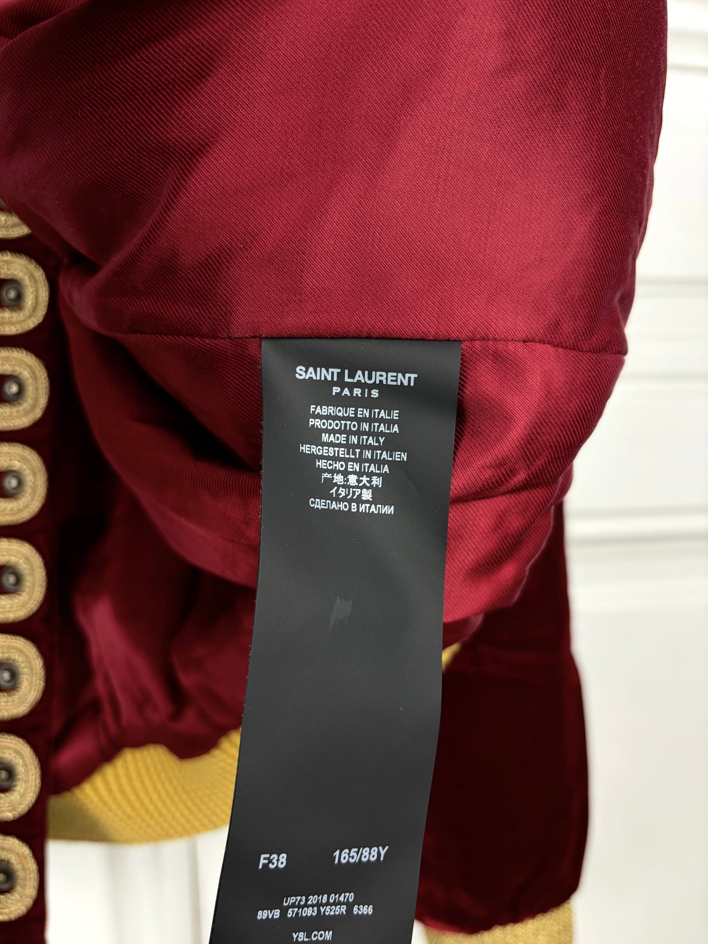 Saint Laurent 2018 Velvet Officer Jacket
