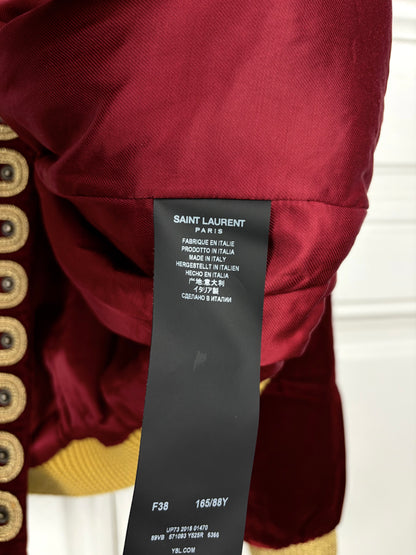 Saint Laurent 2018 Velvet Officer Jacket