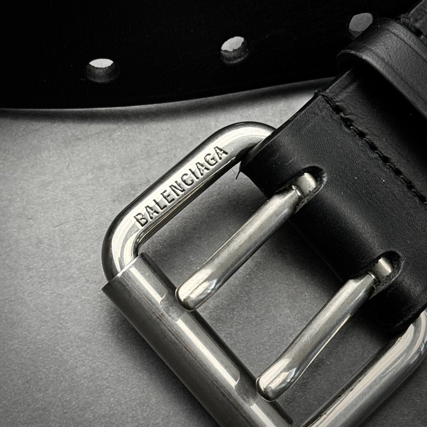 Balenciaga Double Prong Chunky Belt