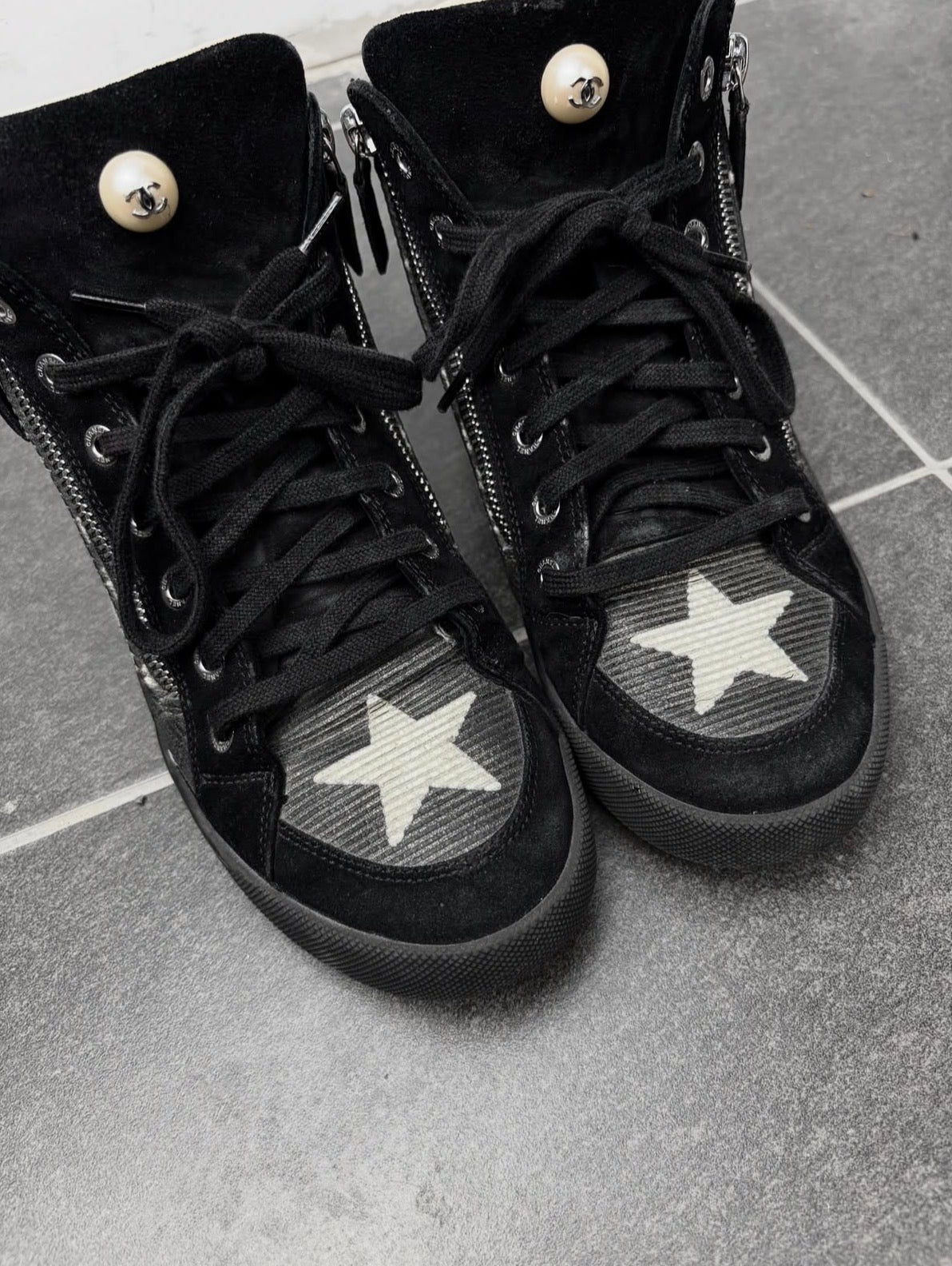 Chanel AW14 Star High Top Sneaker